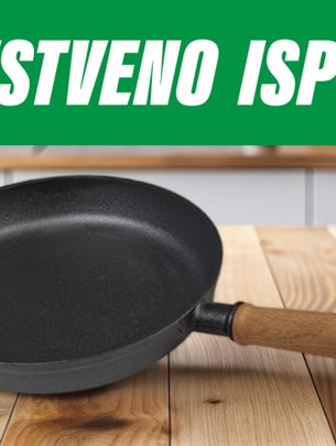 Obavijest za potrošače! GKEF-F29 Grill King Cast Iron tava s drvenom ručkom je zdravstveno ispravna