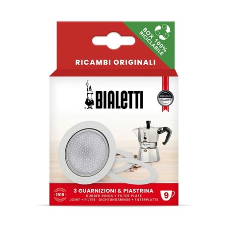 Bialetti set brtvi i filtra za kafetijere, 9 šalica