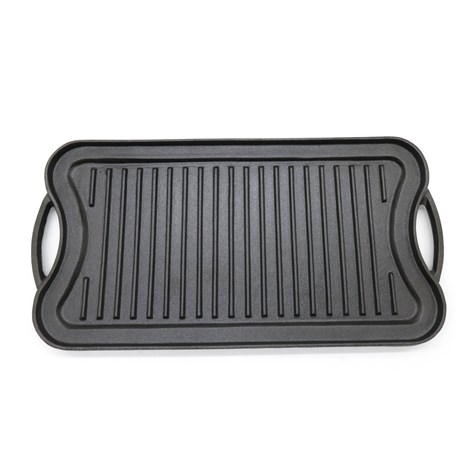 Grill King Outdoor Cast Iron BBQ dvostrana grill plancha, 51x27 cm